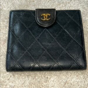 Chanel Black Quilted Lambskin Wallet